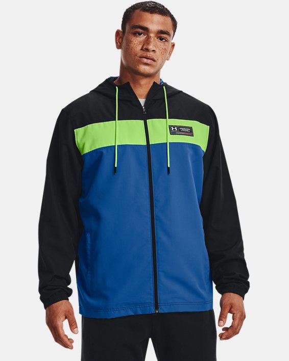 เสื้อแจ็คเก็ต UA Sportstyle Chroma Windbreaker สำหรับผู้ชาย, Black, pdpMainDesktop image number 0